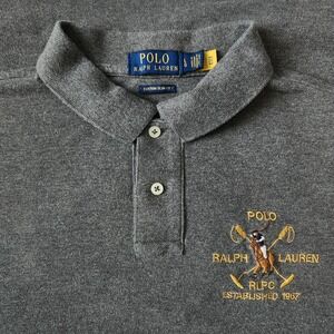 Authentic Polo Ralph Lauren Mens‎ Large Custom Slim Fit RLPC Three Horse Polo